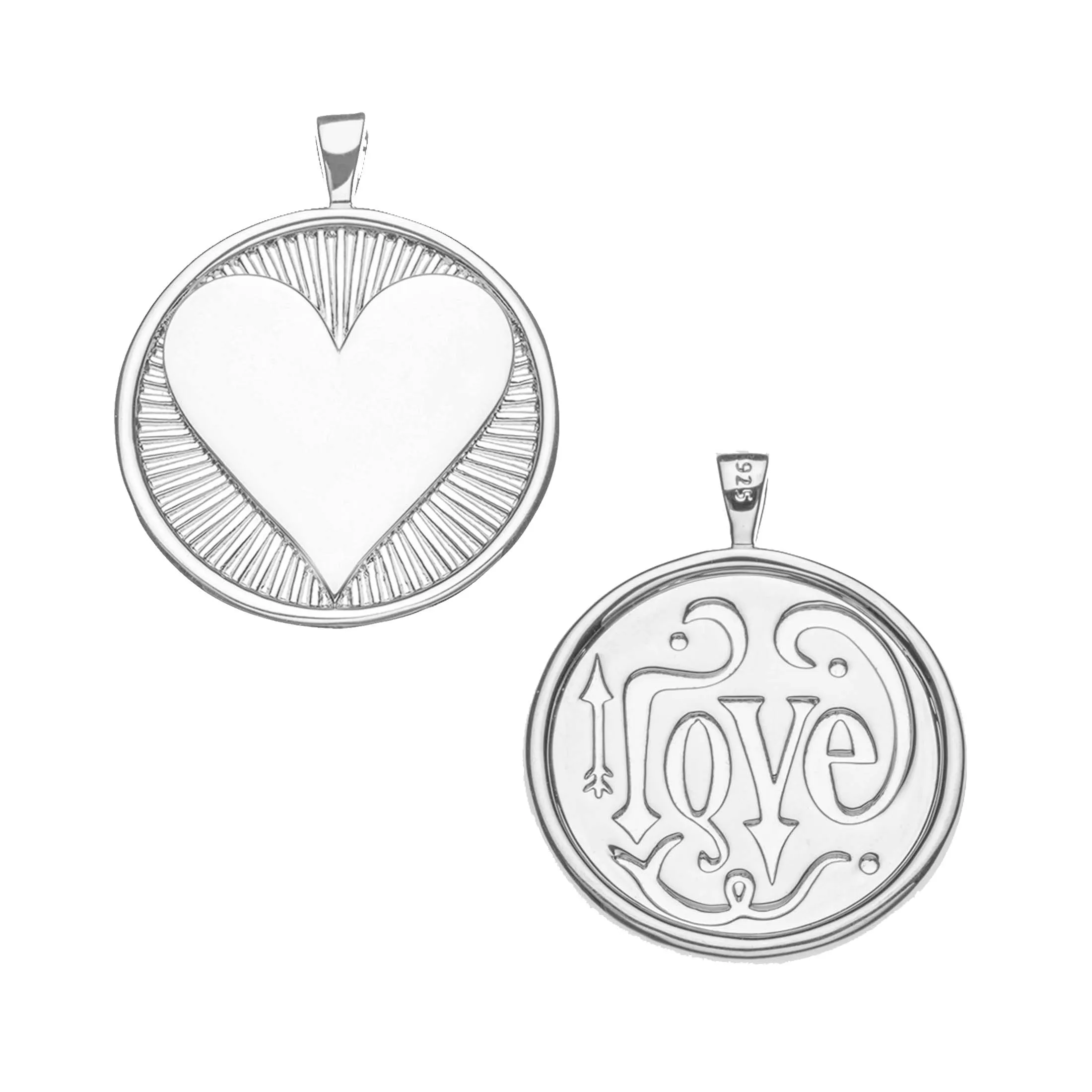 LOVE Hearts Find Me Pendant in Silver