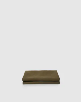 Marcel Linen Fitted Sheet - Moss