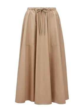 MAXI SKIRT IN POPLIN