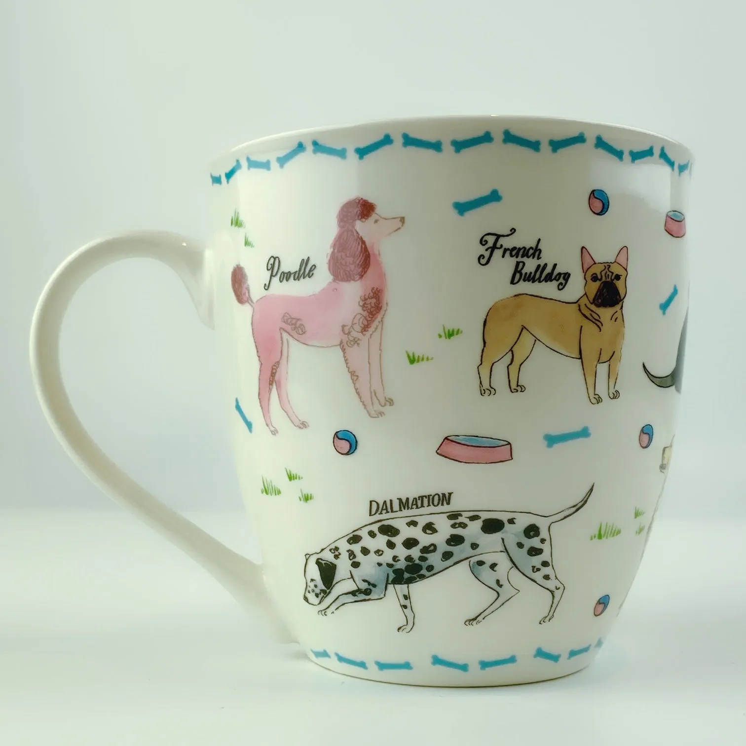 Milly Green British Design Debonair Dogs Coffee Mug Tea Cup 20 oz