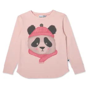 Minti Warm Panda Tee - Muted Pink