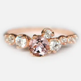 Morganite Cluster Ring Illari