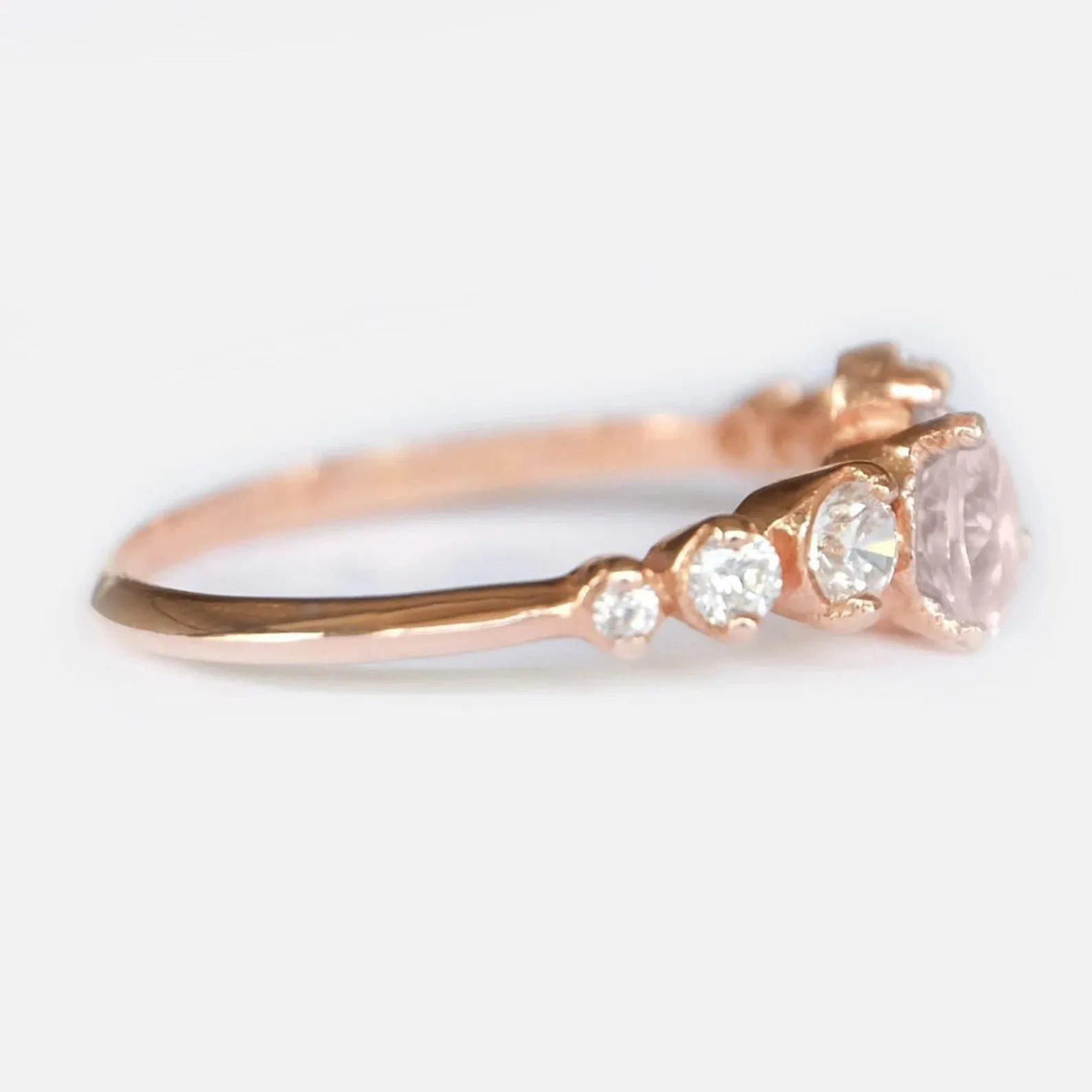 Morganite Cluster Ring Illari