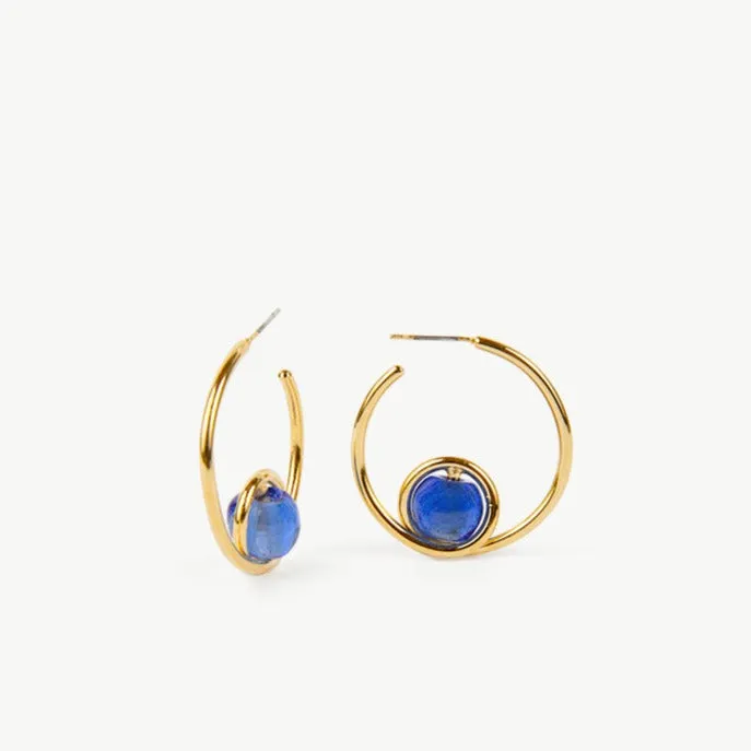 Mpira Glass Hoop Earring