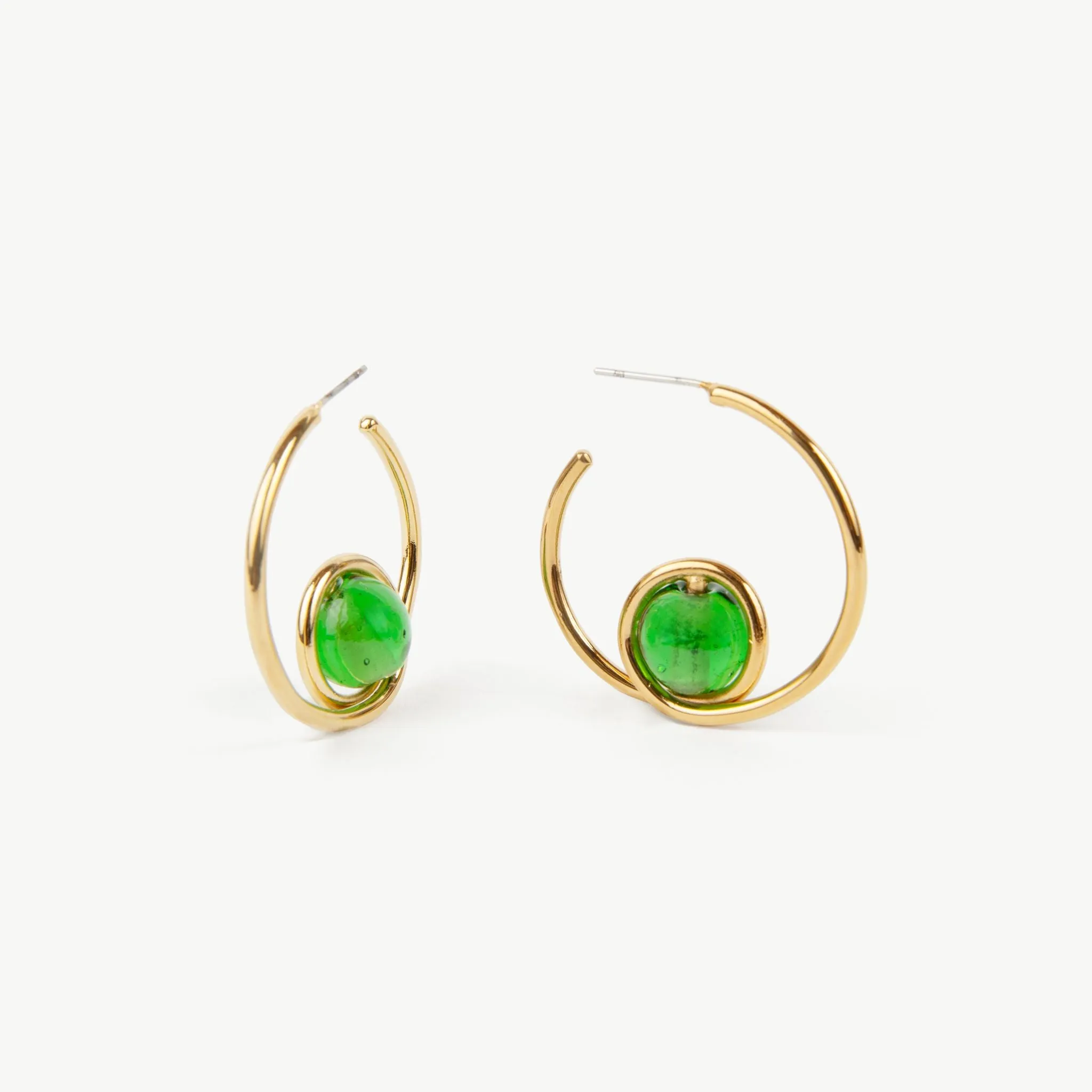 Mpira Glass Hoop Earring