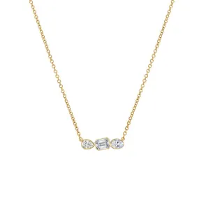 Multiple Fancy Shape Bar Necklace