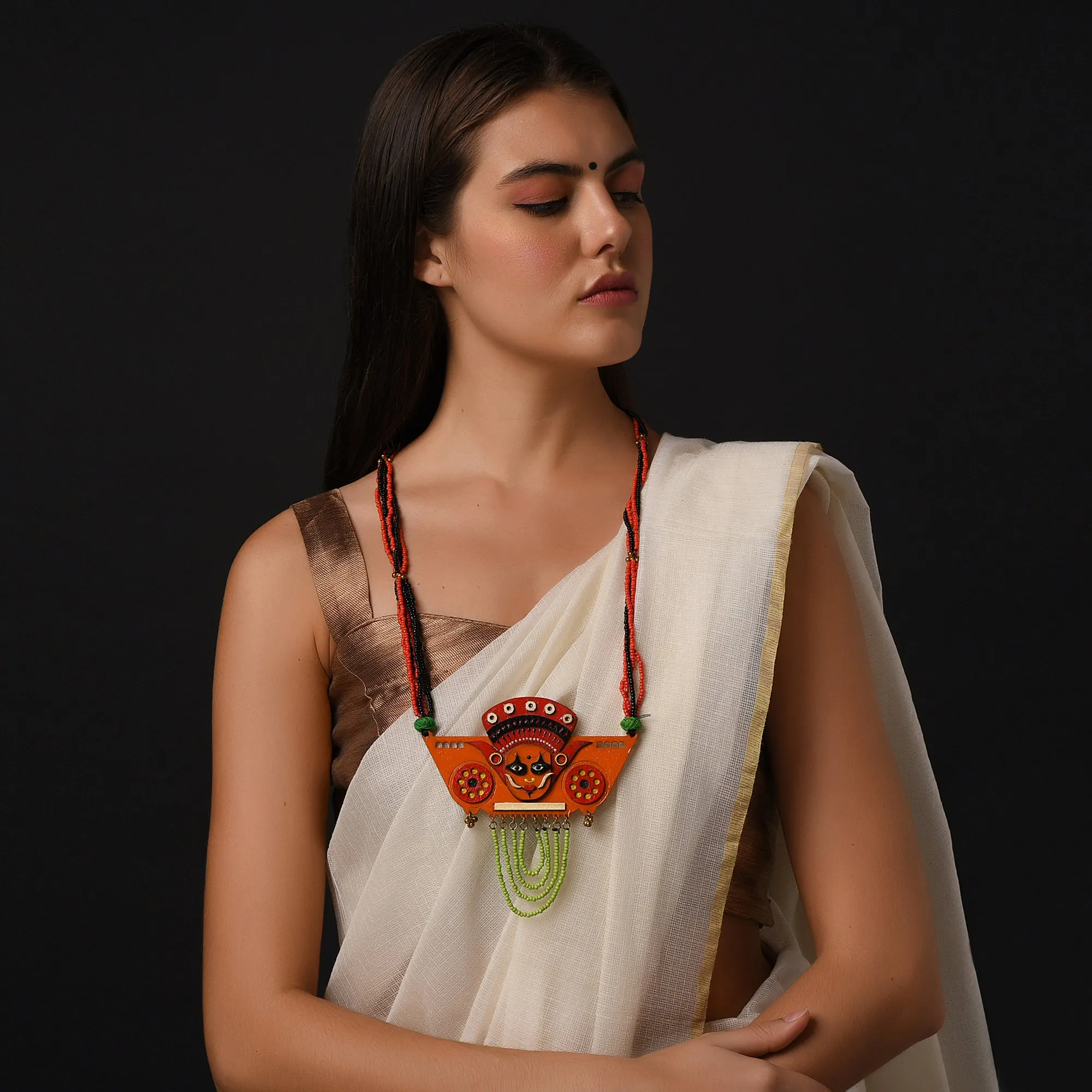 Naga kaali Hand painted Neckpiece