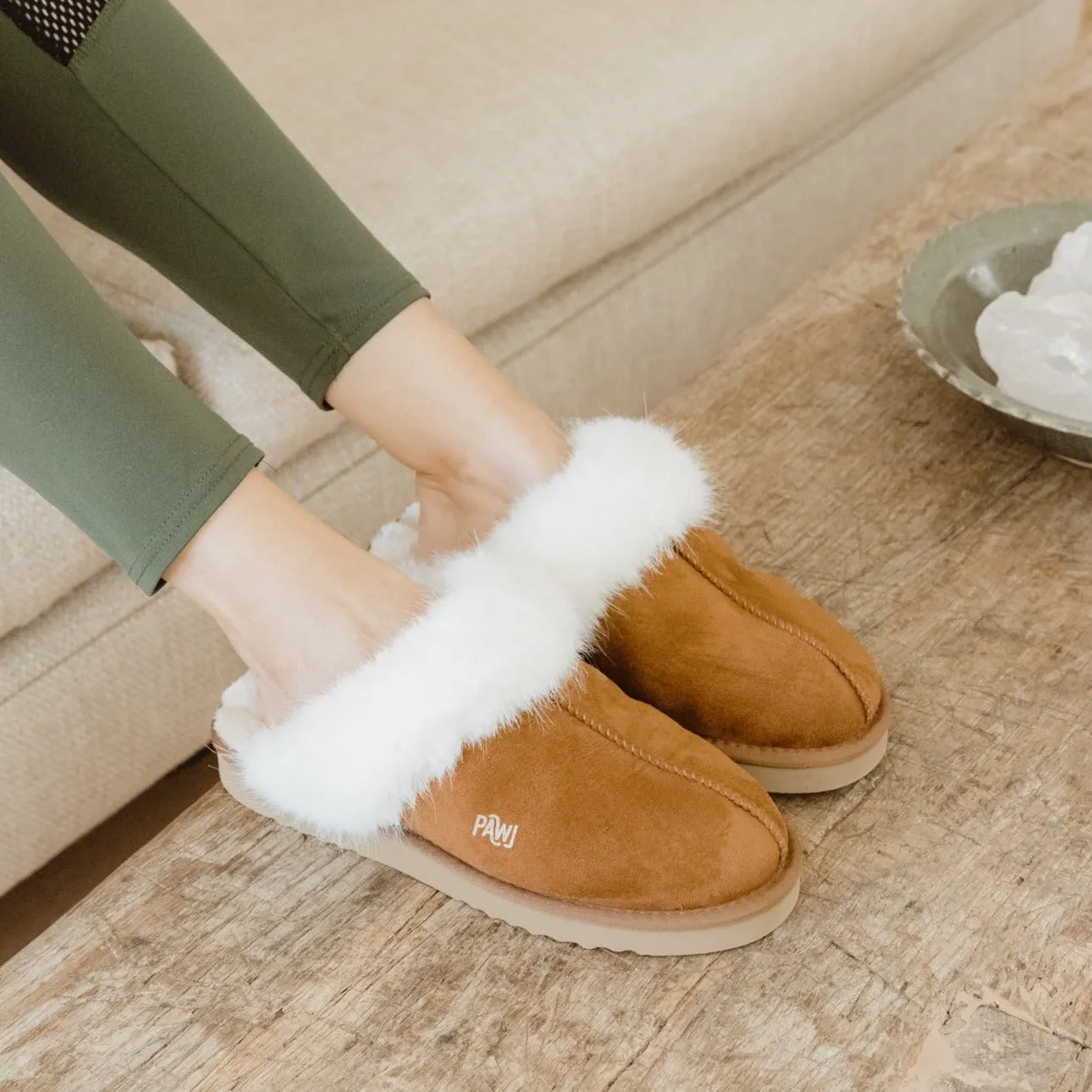 PAWJ Slippers | Chestnut / Aspen Snow