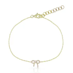 Petite Diamond Bow Bracelet