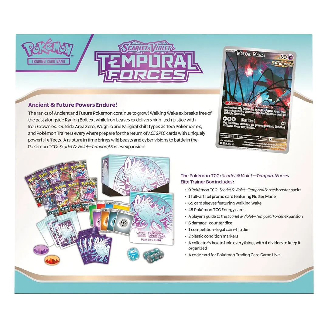 Pokemon TCG: Scarlet & Violet: Temporal Forces Elite Trainer Box Card Game