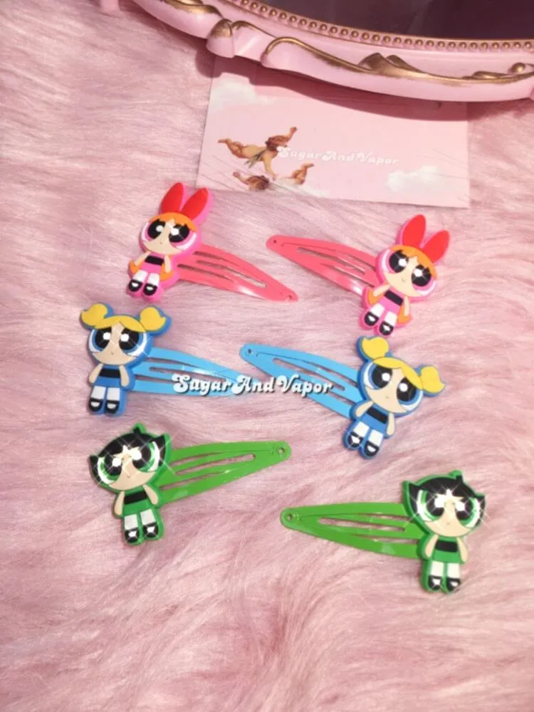 Powerpuff Girls Cute Hair Clips