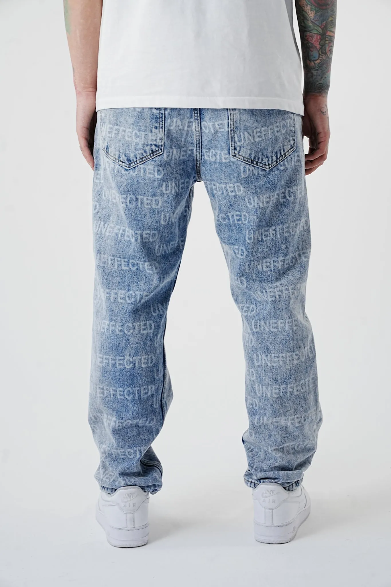 Premium Baggy Laser Printed Signature Jeans