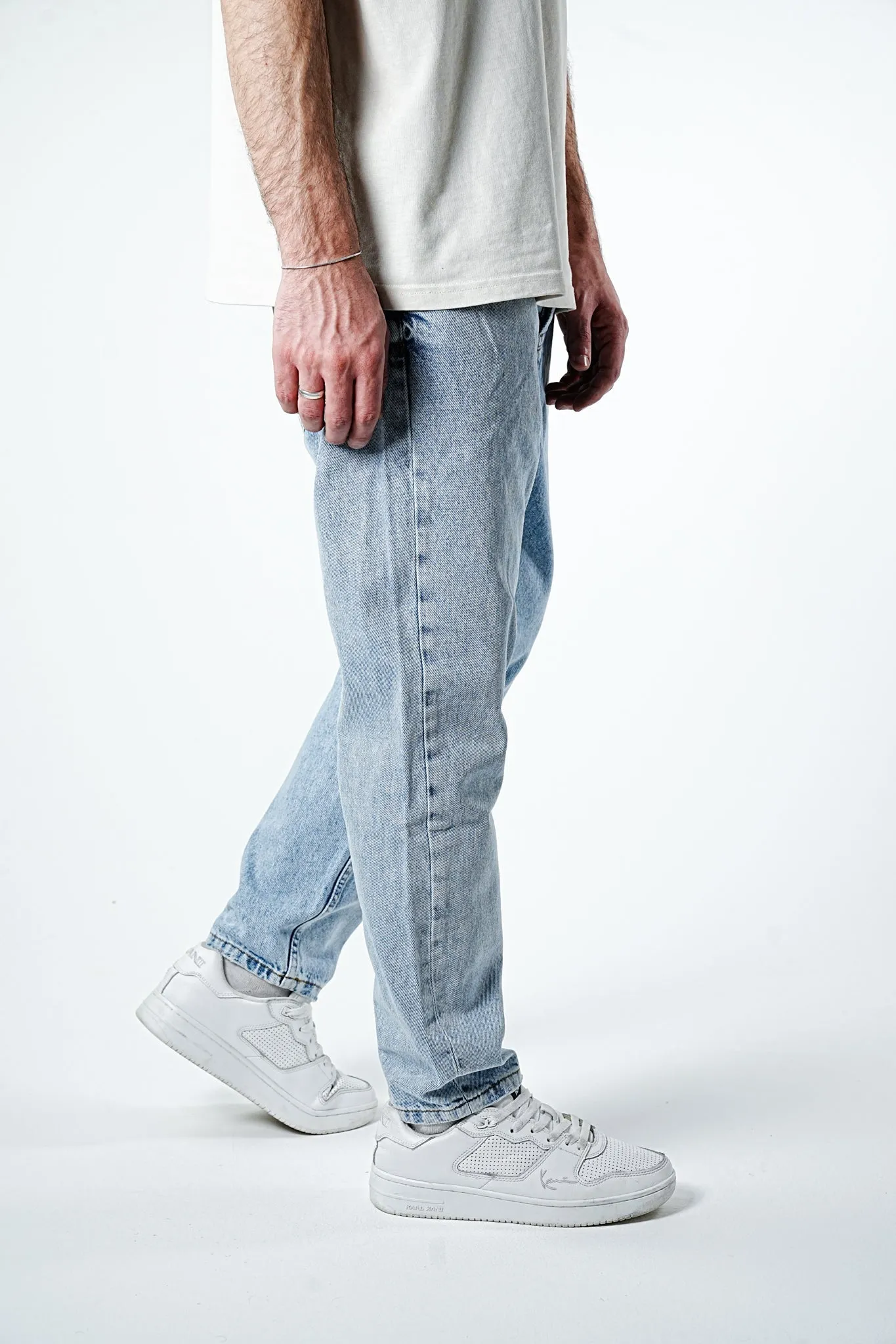 Premium Blue Faded Relaxed Fit Jeans