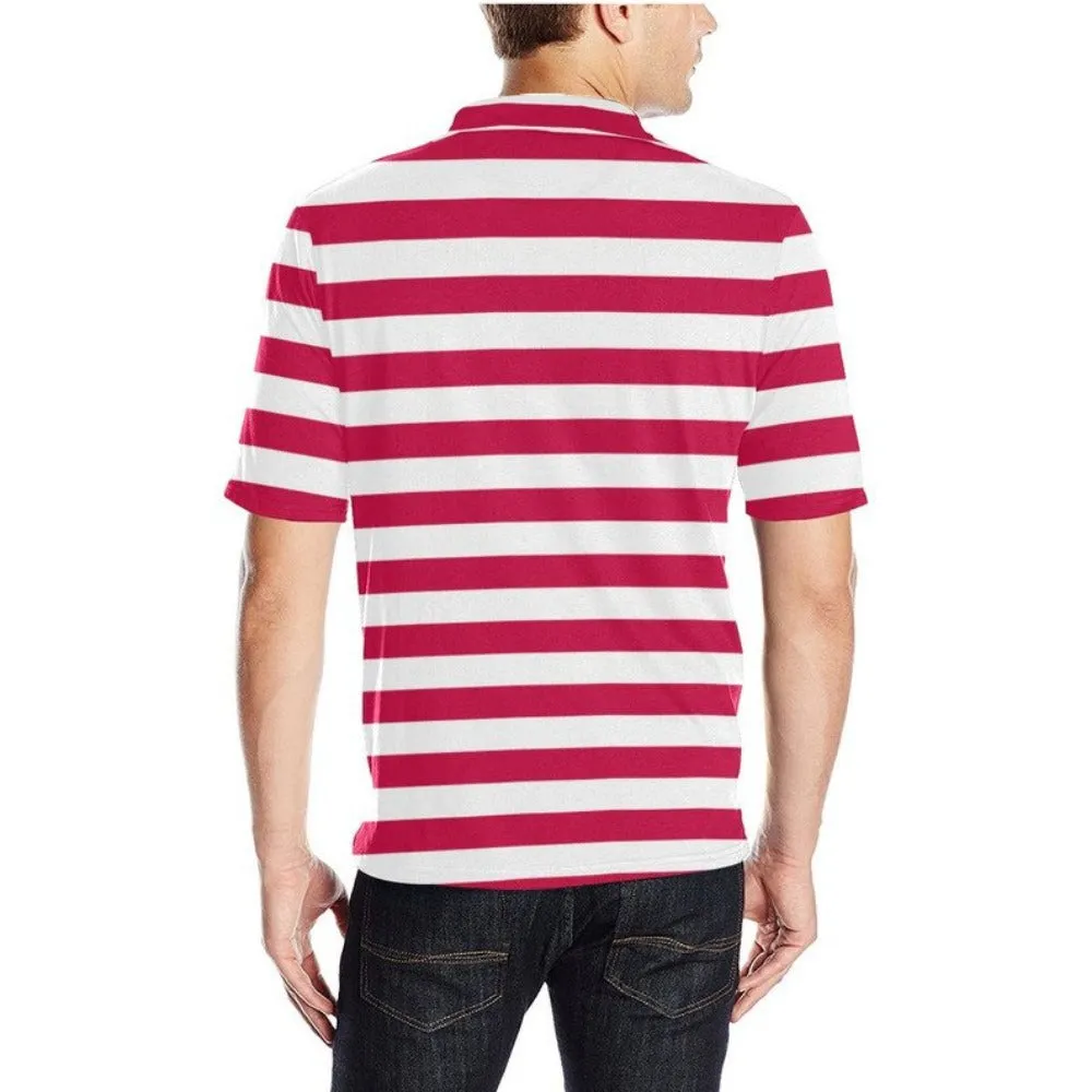 Red Stripes Men's Polo Shirt