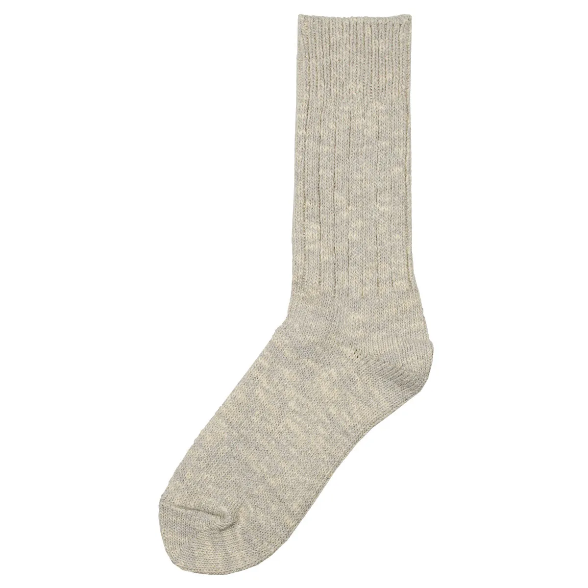 RoToTo - Low Gauge Slub Crew Socks - Light Gray