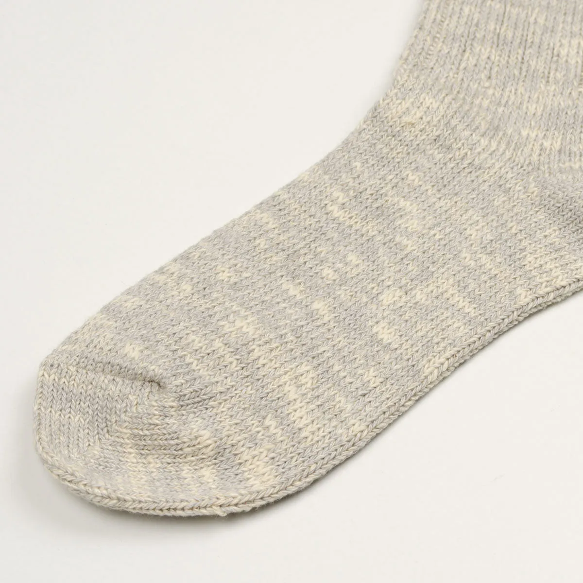 RoToTo - Low Gauge Slub Crew Socks - Light Gray