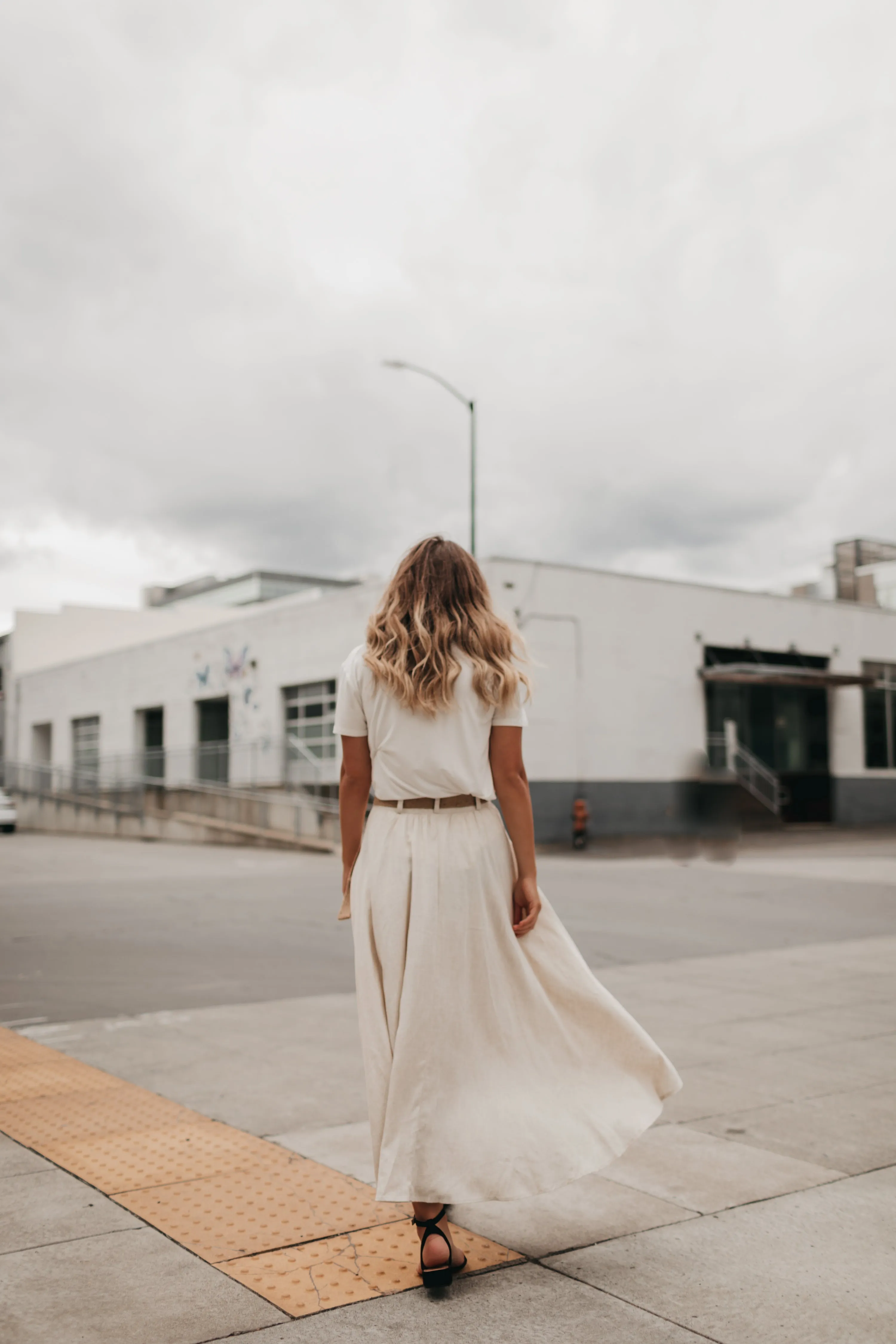 Scarlett Midi Skirt in Oatmeal