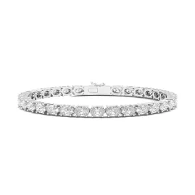 Sideways Oval Diamond Tennis Bracelet