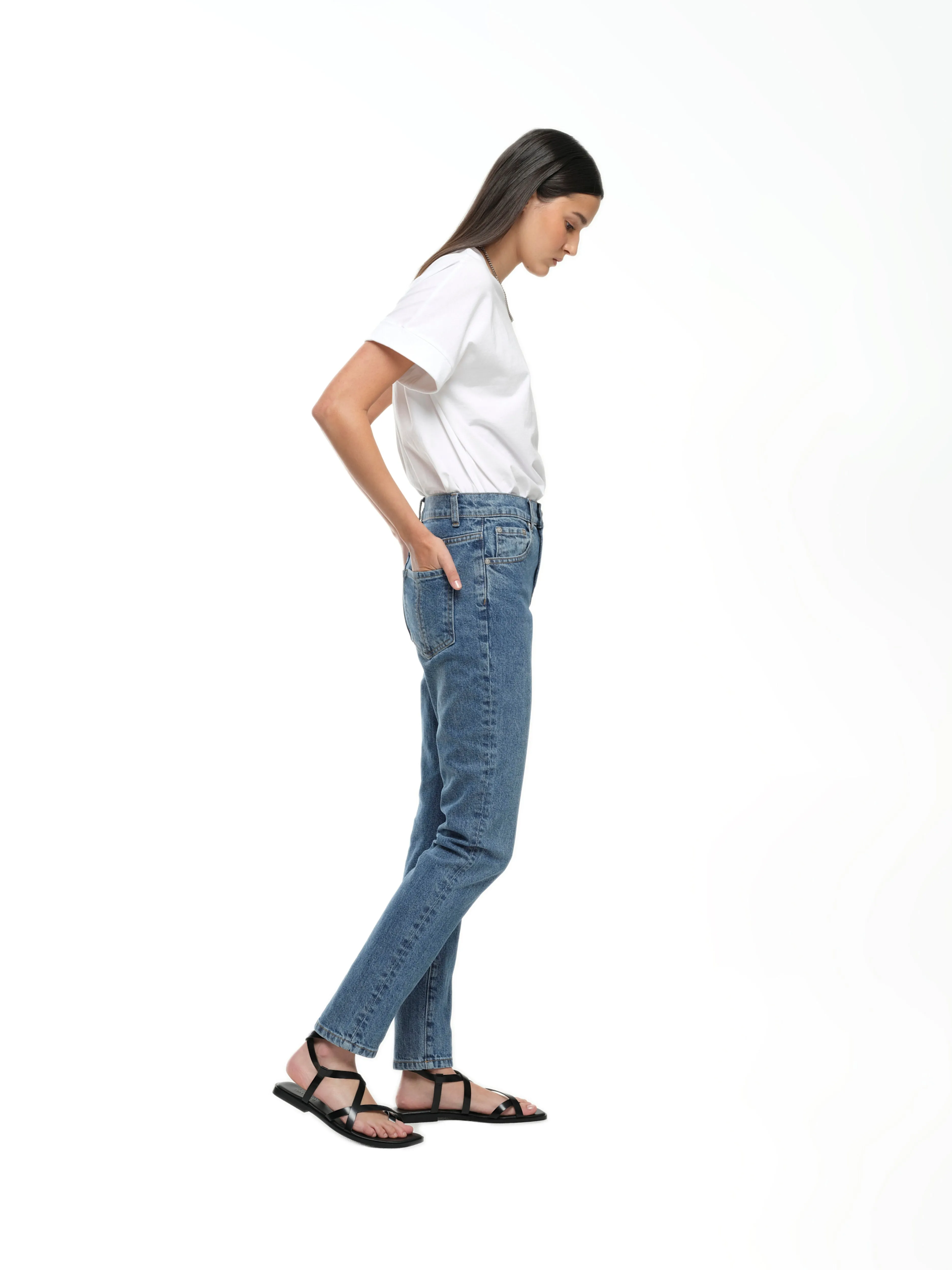 STRAIGHT LEG JEAN - MID INDIGO