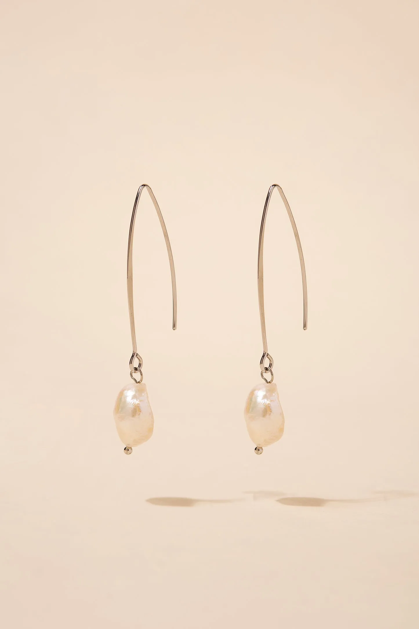 Tahlia Threaded Drop Hook Pearl Earrings