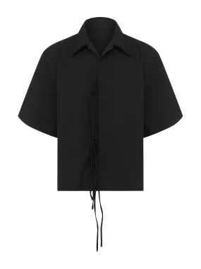 The Front Tie Poplin Shirt