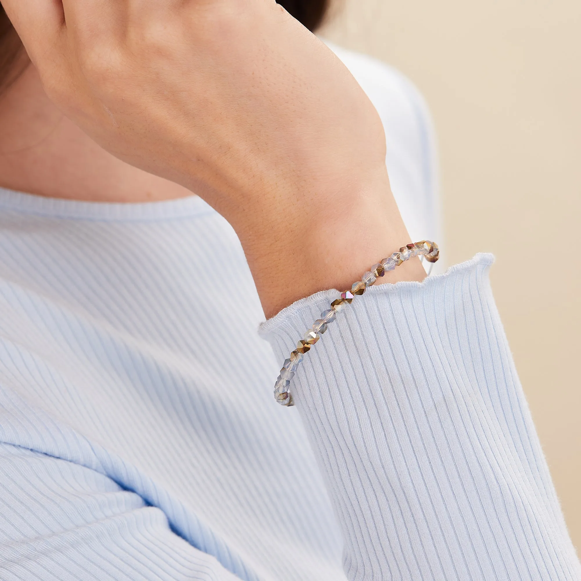 Tradition Beaded Bangle, Midnight Blue