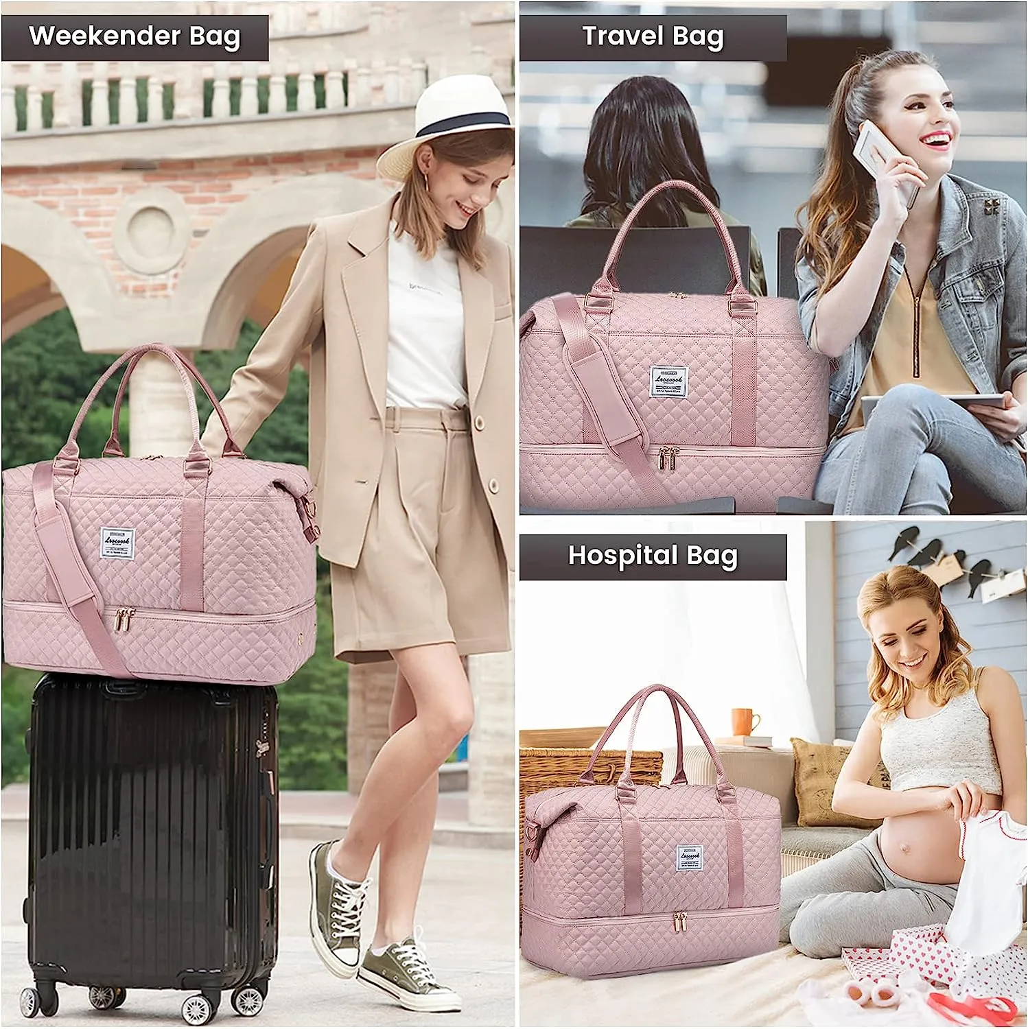 Travel Bag Paris Pink (Travel Bag)