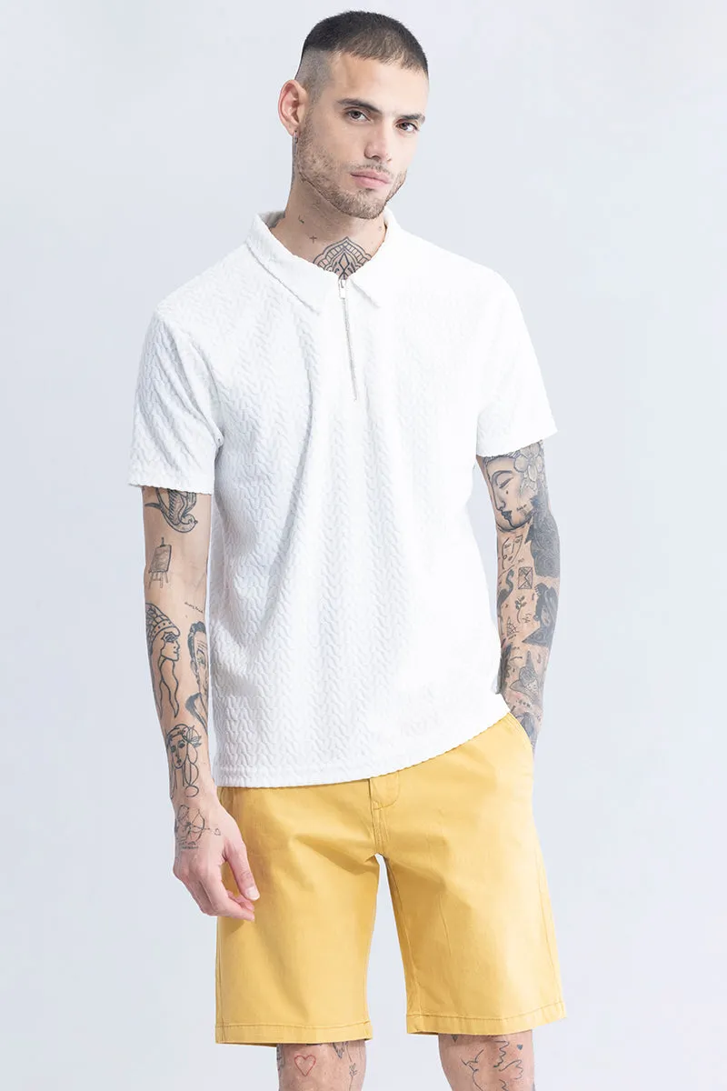 Verti-Zip White T-Shirt