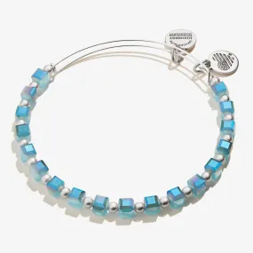 Victorian Beaded Bangle, Sky Blue