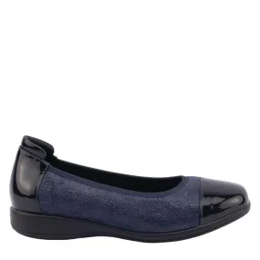 WALNUT STRETCH XW - NAVY PRINT STRETCH/PATENT