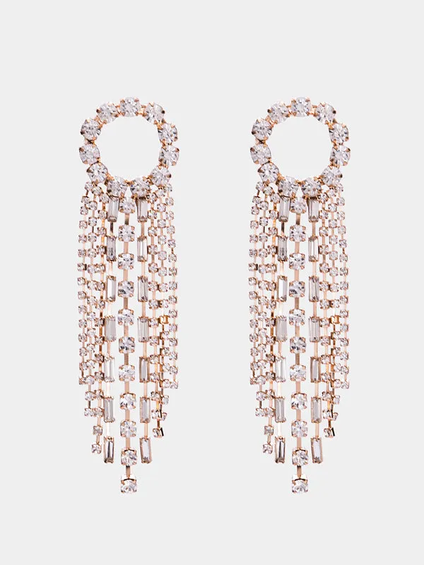 WealFeel Diamond Long Tassel Earrings