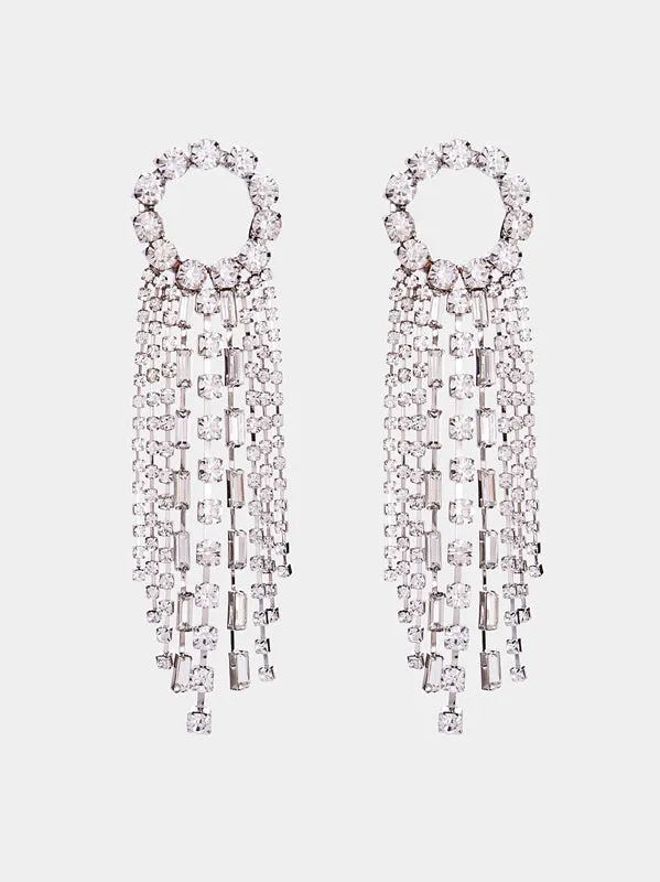 WealFeel Diamond Long Tassel Earrings