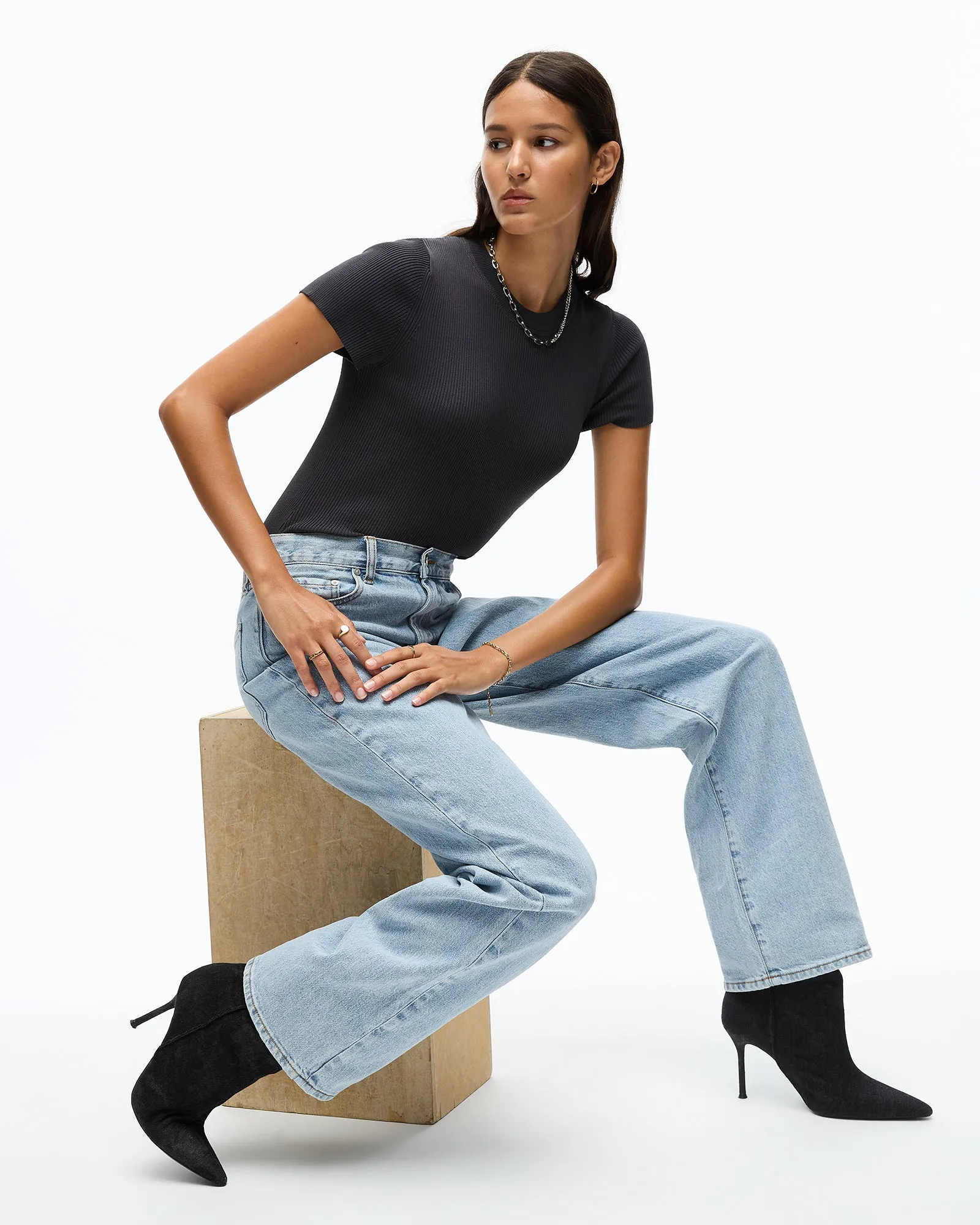 WIDE LEG JEAN - FADED INDIGO