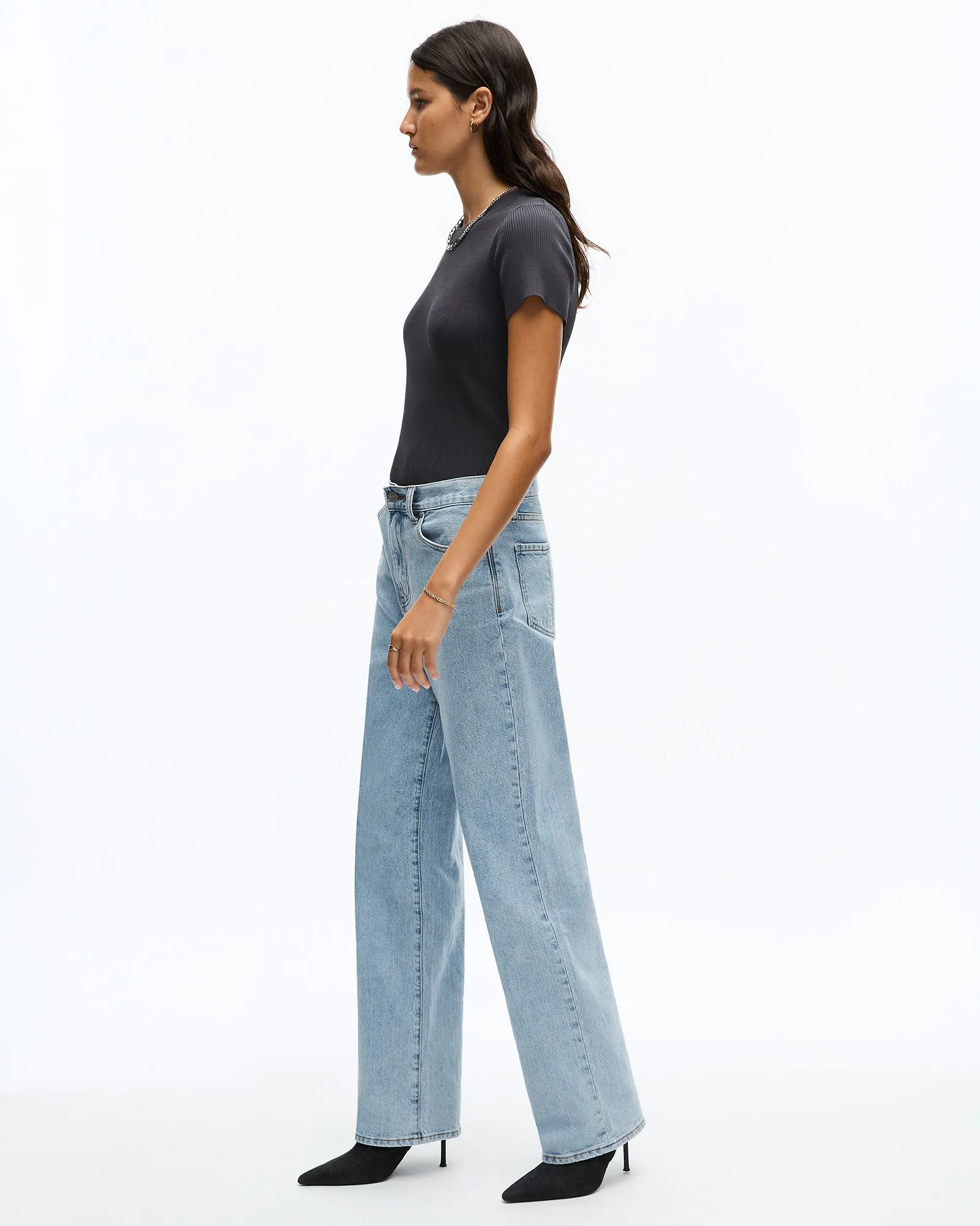 WIDE LEG JEAN - FADED INDIGO