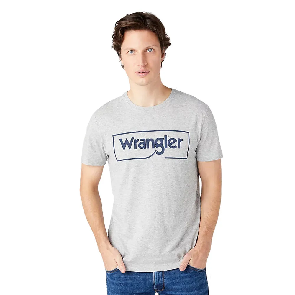 Wrangler Frame Logo Tee In Grey