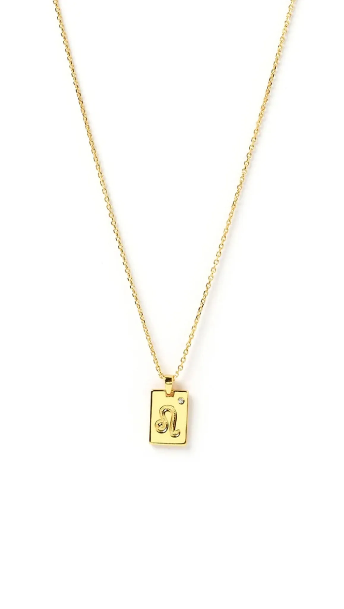 Zodiac Tag Necklace - Gold