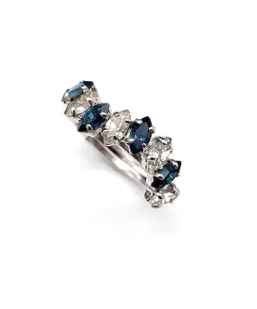 【ドイツ買付】ヴィンテージ SEIBOTH サファイアブルー ウェーブ ハーフエタニティ リング/Vintage SEIBOTH Sapphire Wave Eternity Ring